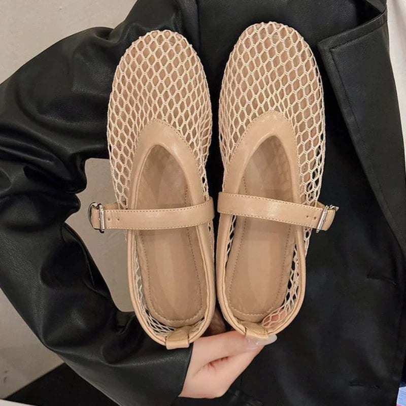 Damen Oktoberfest Dirndl Ballerinas Mit Riemchen | Trachten