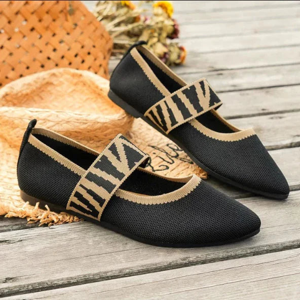 Damen Oktoberfest Dirndl Ballerinas Riemchen | Trachten