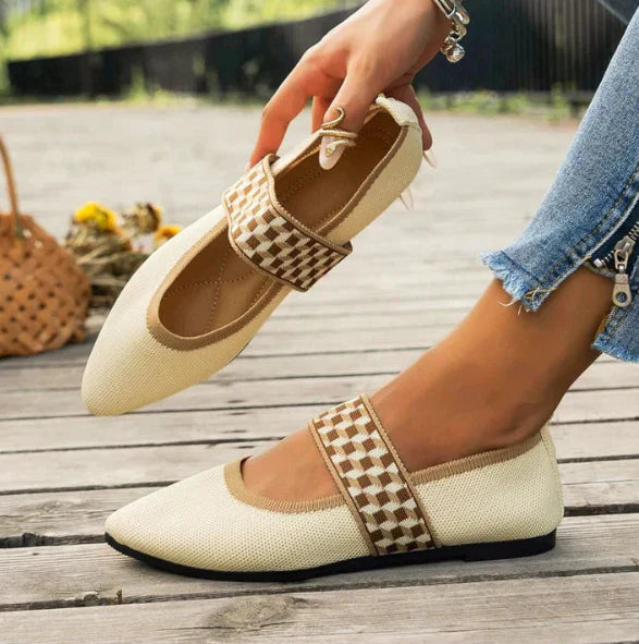 Damen Oktoberfest Dirndl Ballerinas Riemchen | Trachten