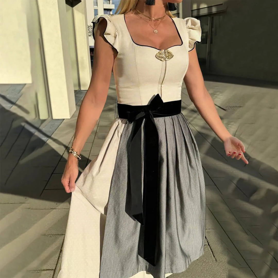 Damen Oktoberfest Dirndl Mit Cap Ärmeln | Klassisch