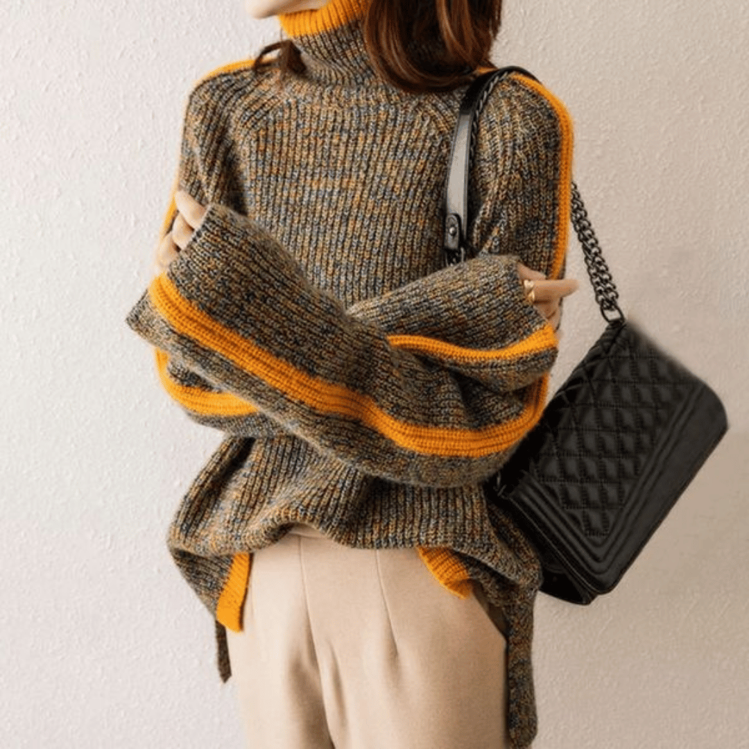Damen Oversize Pullover Mit Rollkragen | Warm