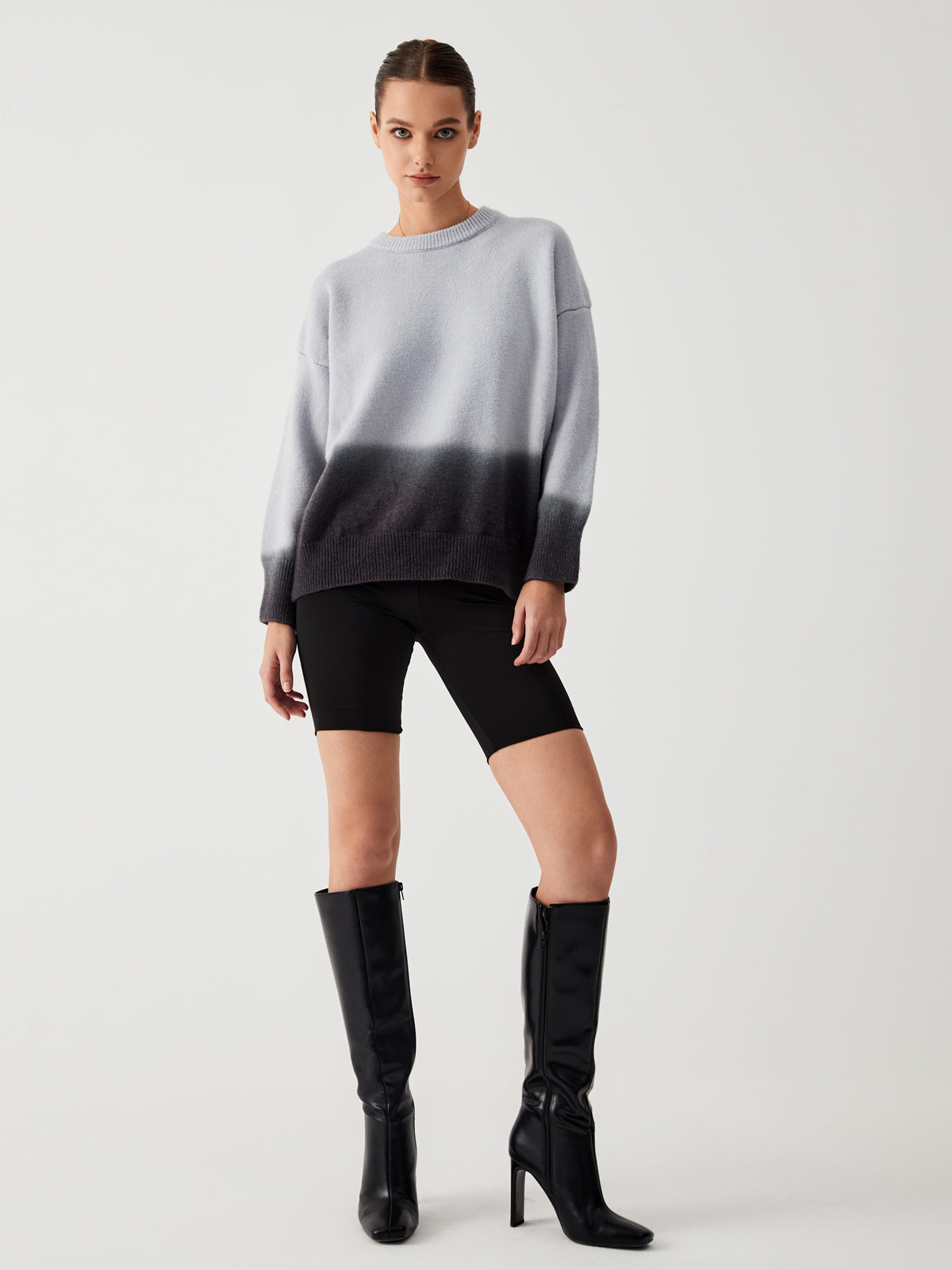 Damen Oversize Pullover Mit Rundhalsausschnitt | Strick