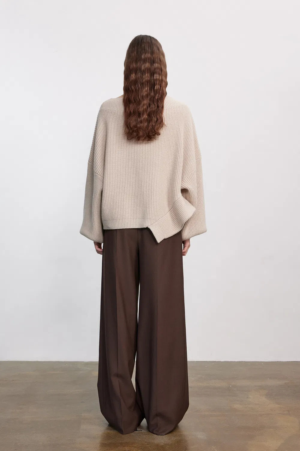 Damen Oversize Pullover Mit Weitem Ausschnitt | Strick