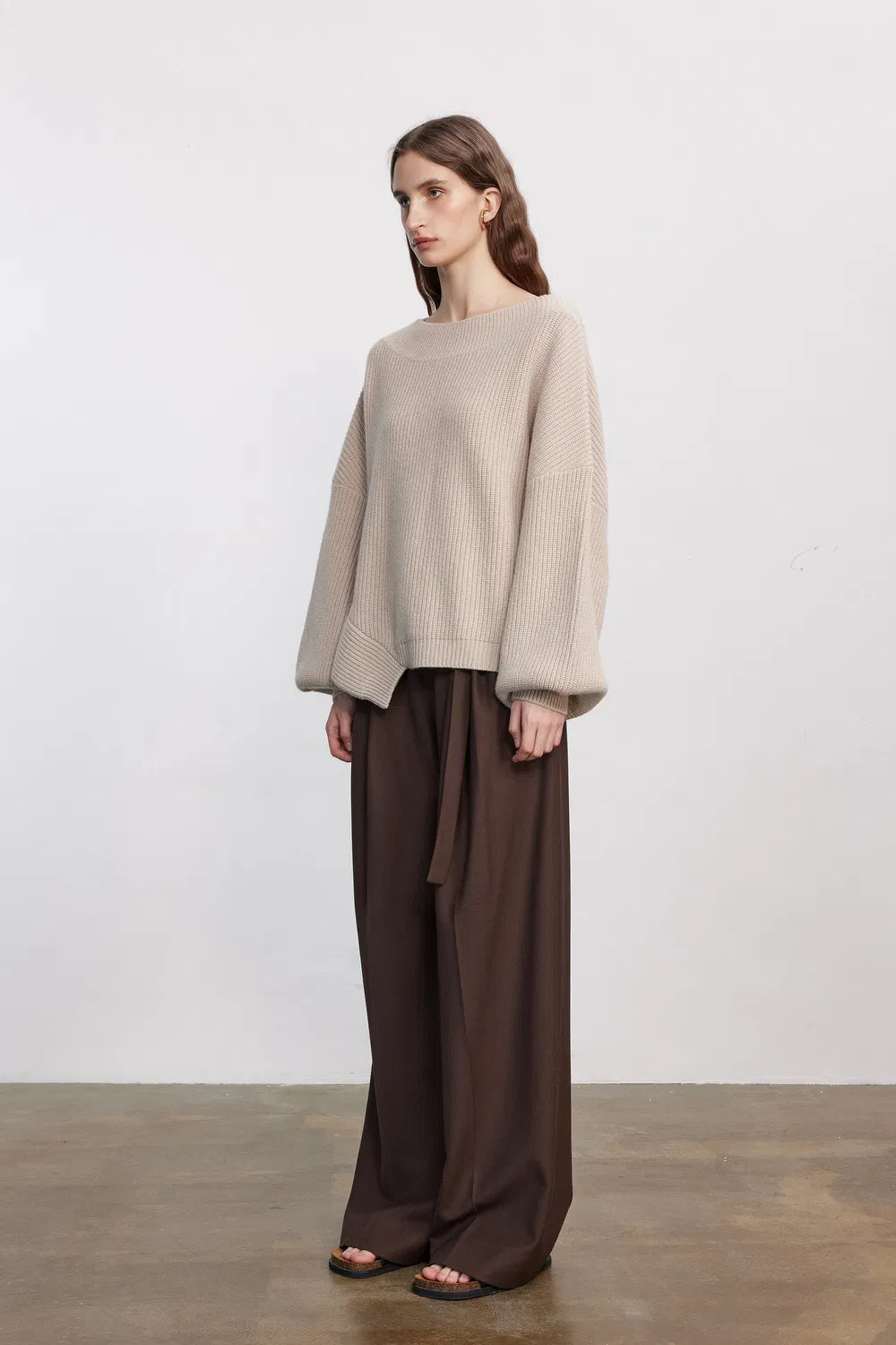 Damen Oversize Pullover Mit Weitem Ausschnitt | Strick