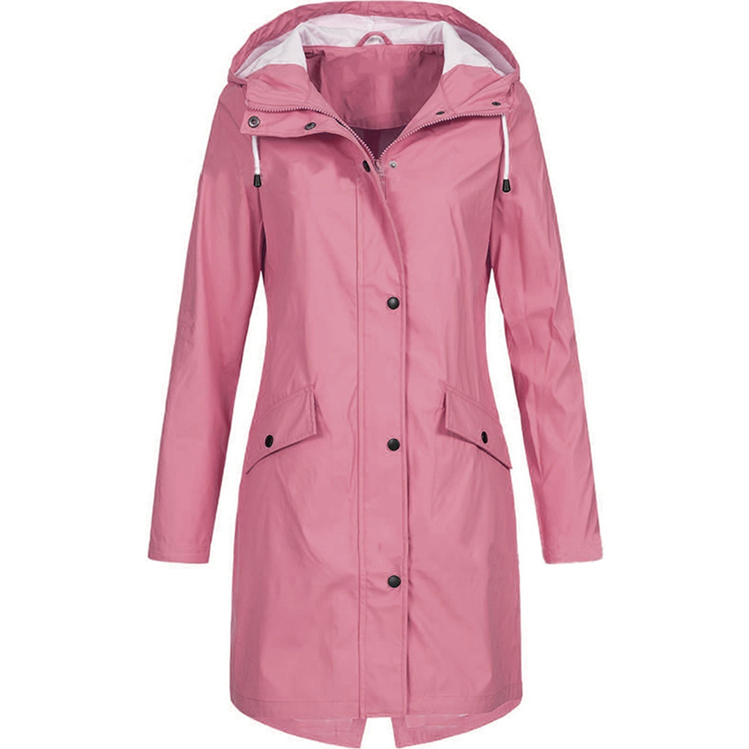 Damen Regenjacke Lang | Kapuze