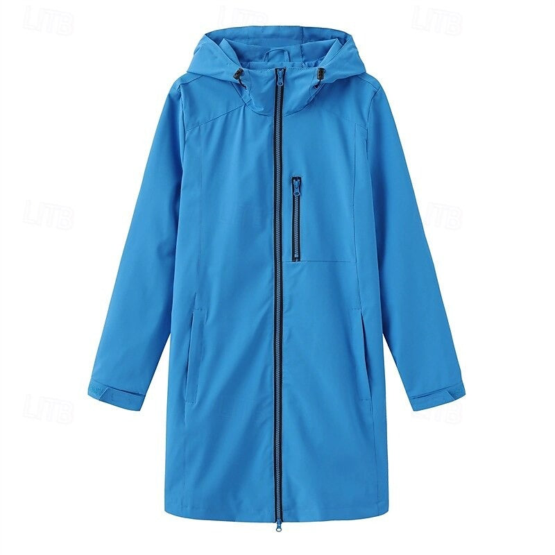 Damen Regenmantel Lang Mit Kapuze | Übergangsjacke