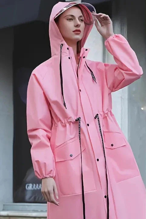 Damen Regenmantel Outdoor Mit Taschen | Funktion