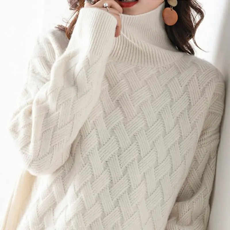 Damen Rollkragenpullover Strickmuster | Warm