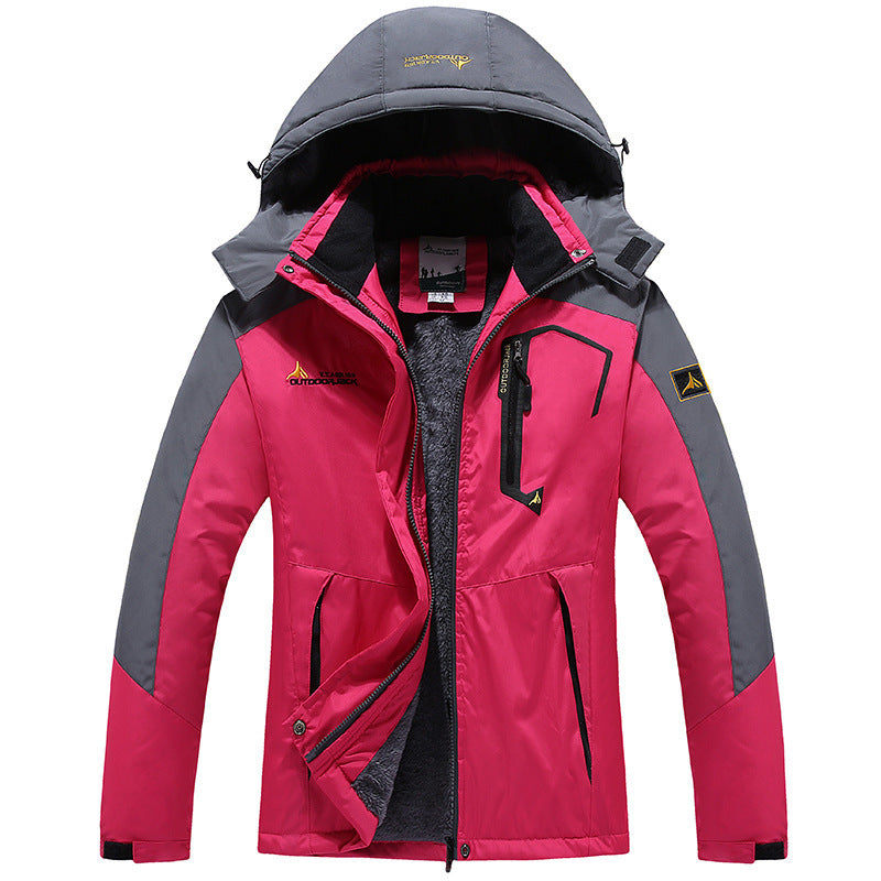 Damen Winter Skijacke Mit Kapuze | Zweifarbig
