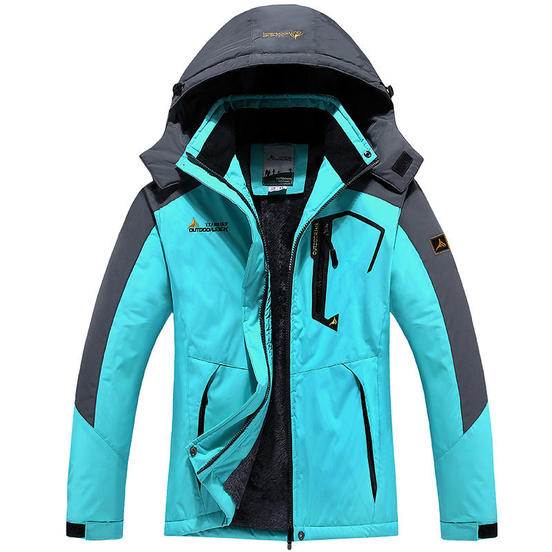 Damen Winter Skijacke Mit Kapuze | Zweifarbig