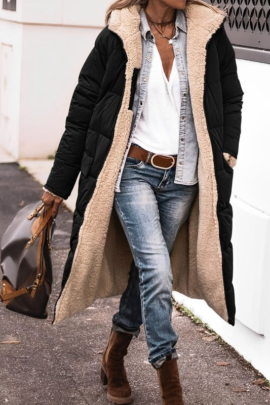 Damen Winterjacke Mantel Gefüttert | Lang & Warm