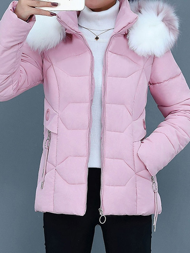 Damen Winterjacke Mit Kapuze | Warm Kurz