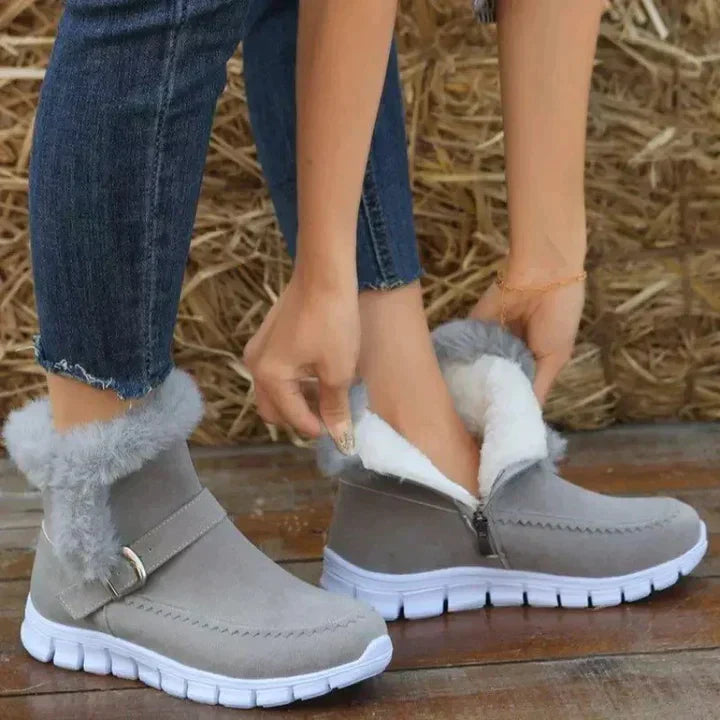 Damen Winterschuhe Mit Reißverschluss Und Schnalle | Winter