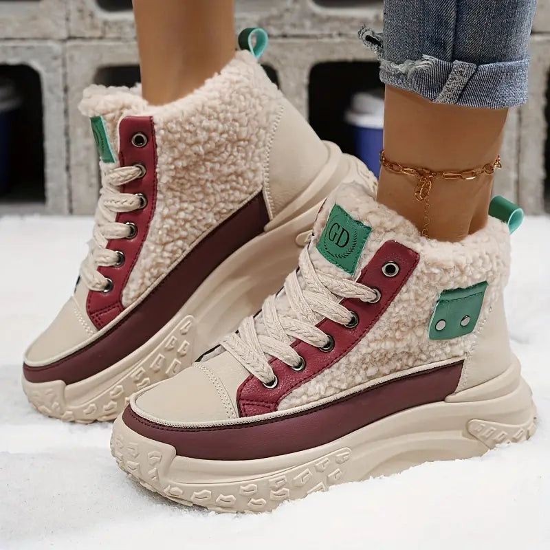 Damen Winterschuhe Mit Schnürung Und Plateausohle | Winter