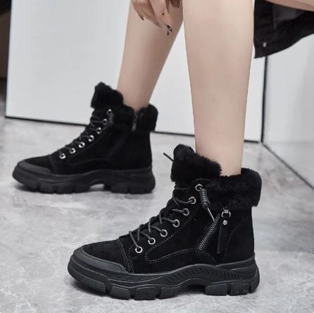 Damen Winterschuhe Mit Schnürung Und Reißverschluss | Winter