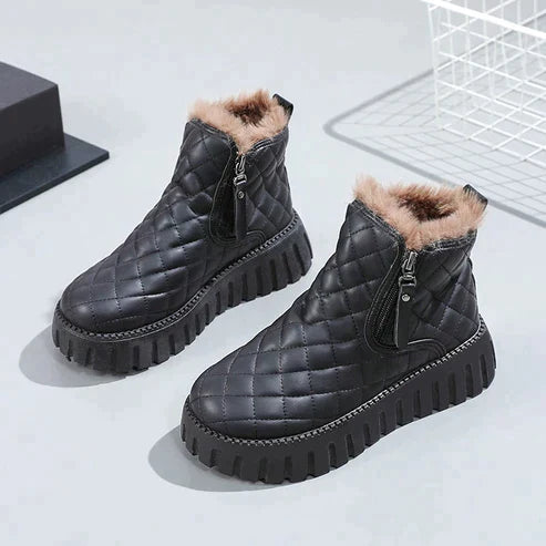 Damen Winterschuhe Mit Steppdesign Und Reißverschluss | Winter