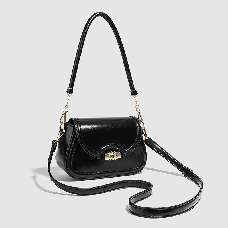 Elegante Damen Baguette Handtasche Mit Taschengurt | Klein