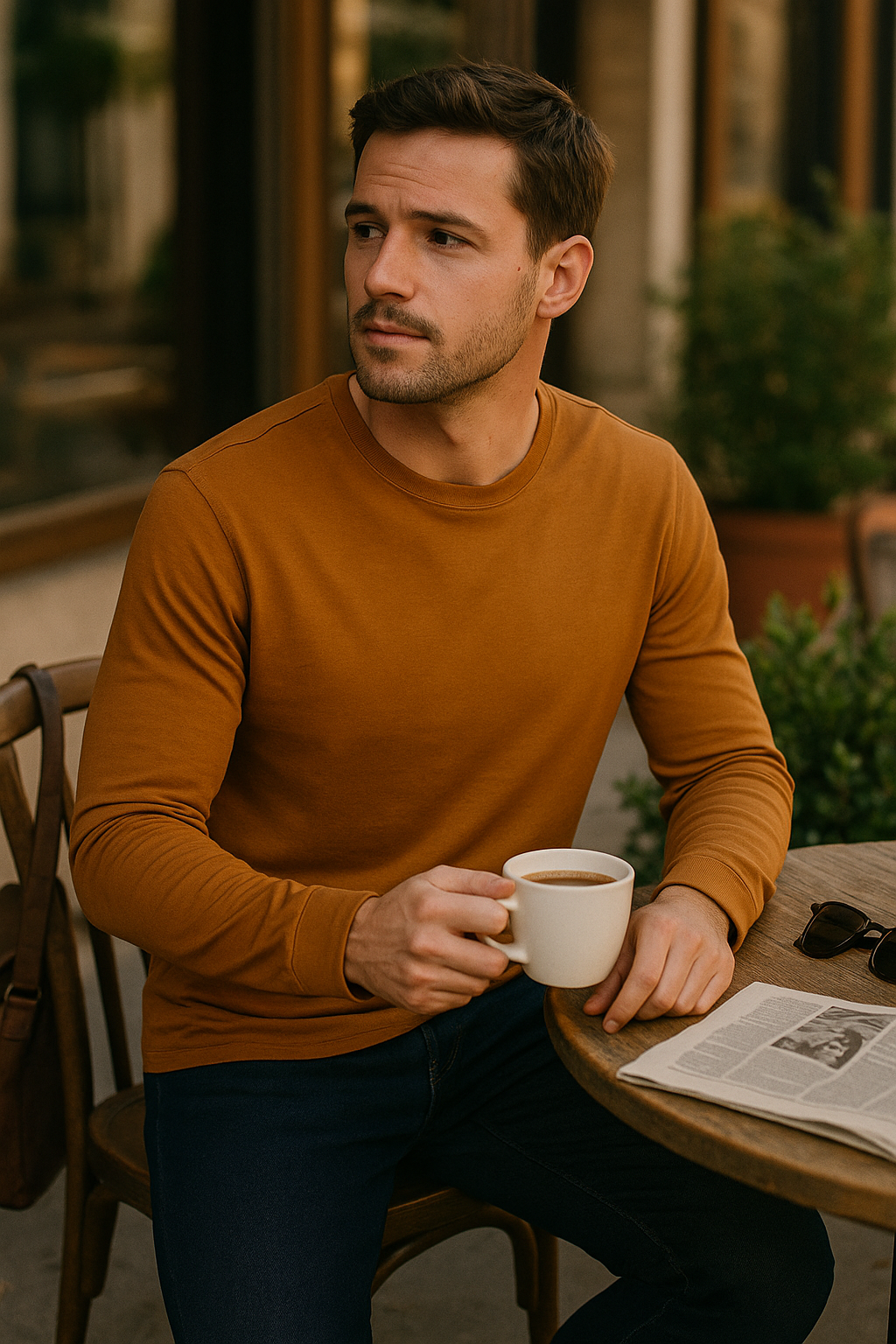 Felix – Langarmshirt mit Rundhalsausschnitt und komfortabler Passform