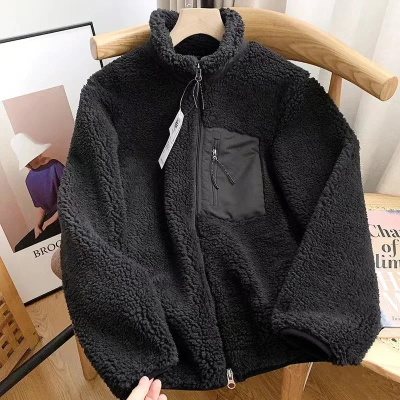 Fleecejacke Damen Mit Reißverschluss & Stehkragen | Teddy