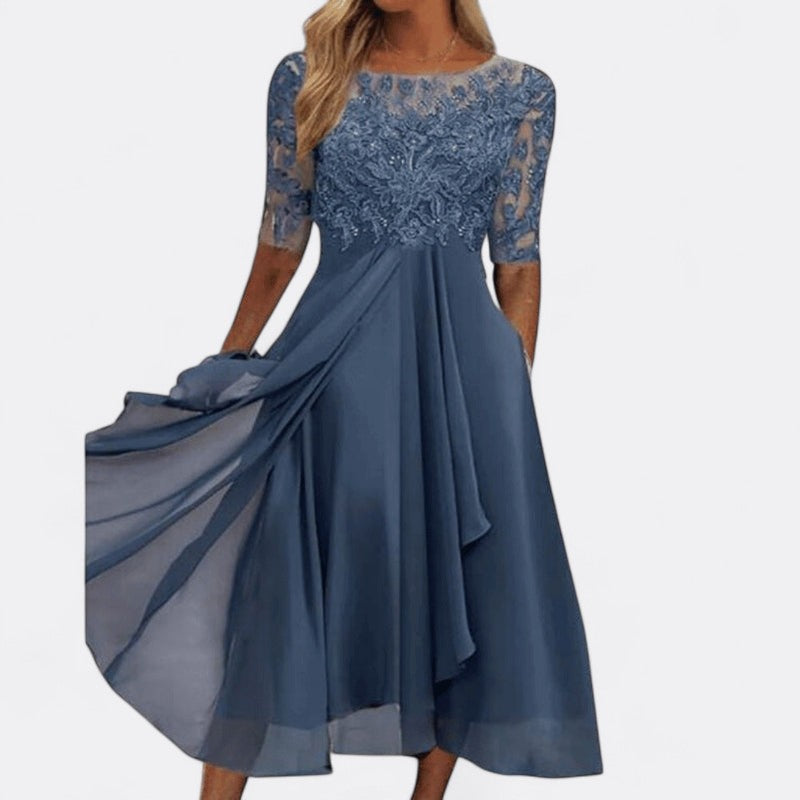 Francesca | Damen Elegantes Luxuriöses Kleid | Zeitlos