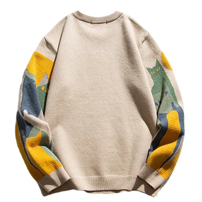 Herren Oversize Pullover Mit Rundhalsausschnitt | Bedruckt