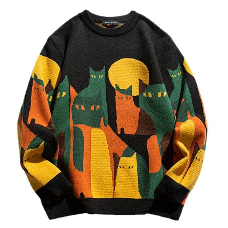 Herren Oversize Pullover Mit Rundhalsausschnitt | Bedruckt