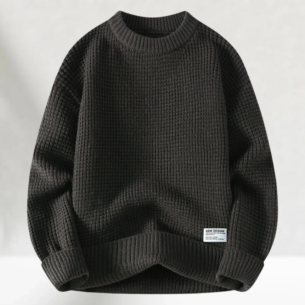 Herren Oversize Pullover Mit Waffelmuster | Strick