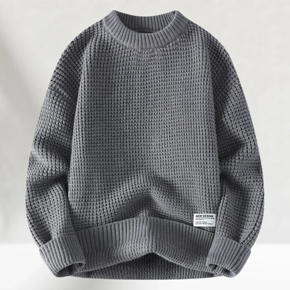 Herren Oversize Pullover Mit Waffelmuster | Strick
