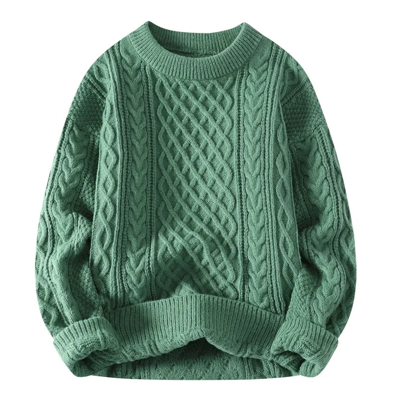 Herren Oversize Pullover Mit Zopfmuster | Strick