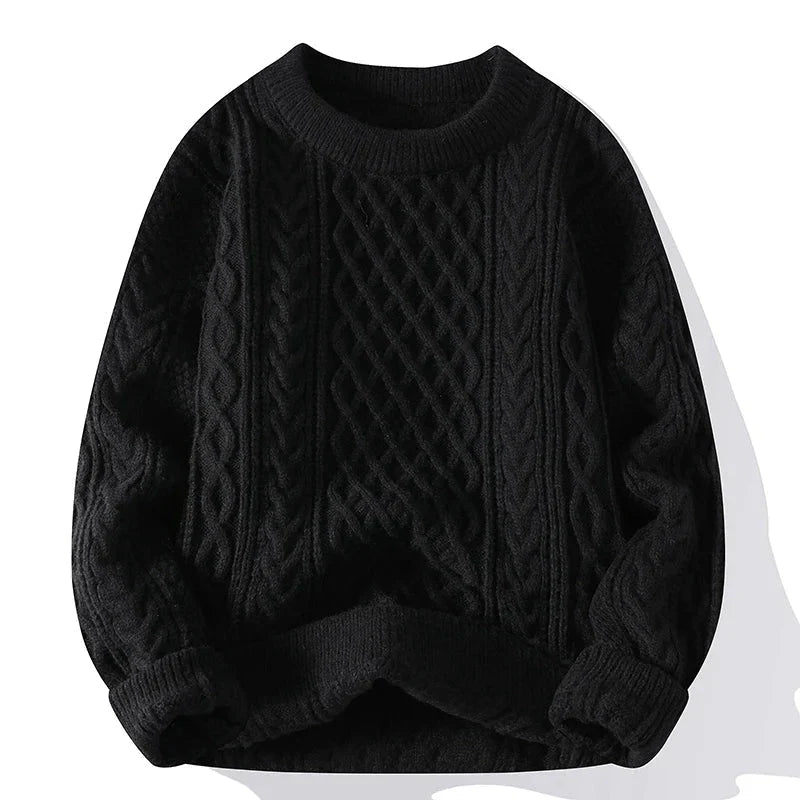 Herren Oversize Pullover Mit Zopfmuster | Strick