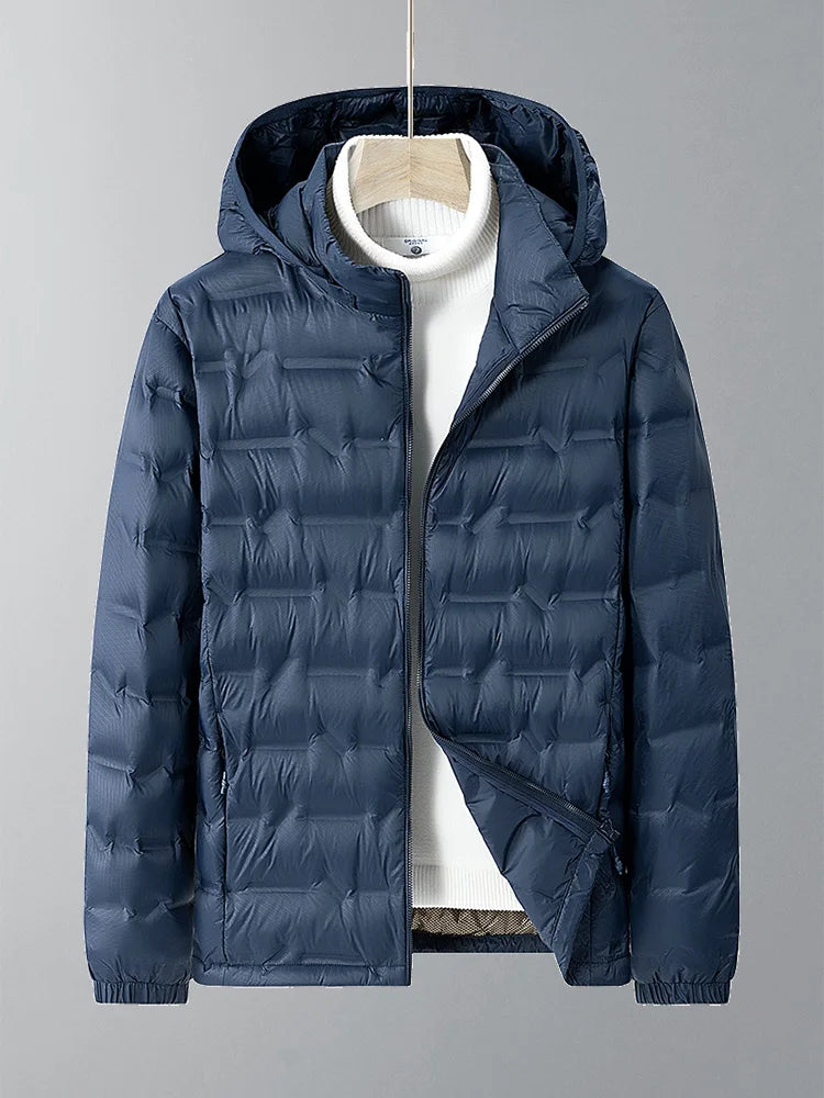 Herren Steppjacke Ultraleicht Mit Kapuze | Warm