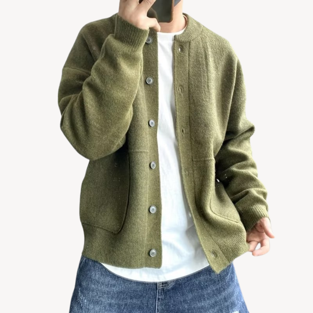 Herren Strickjacke Mit Knopfleiste | Taschen