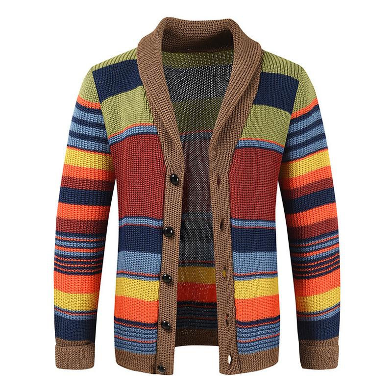Herren Strickjacke Mit Streifen | Strick