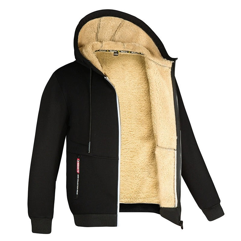 Herren Winterjacke Fleece Gefüttert | Kapuze