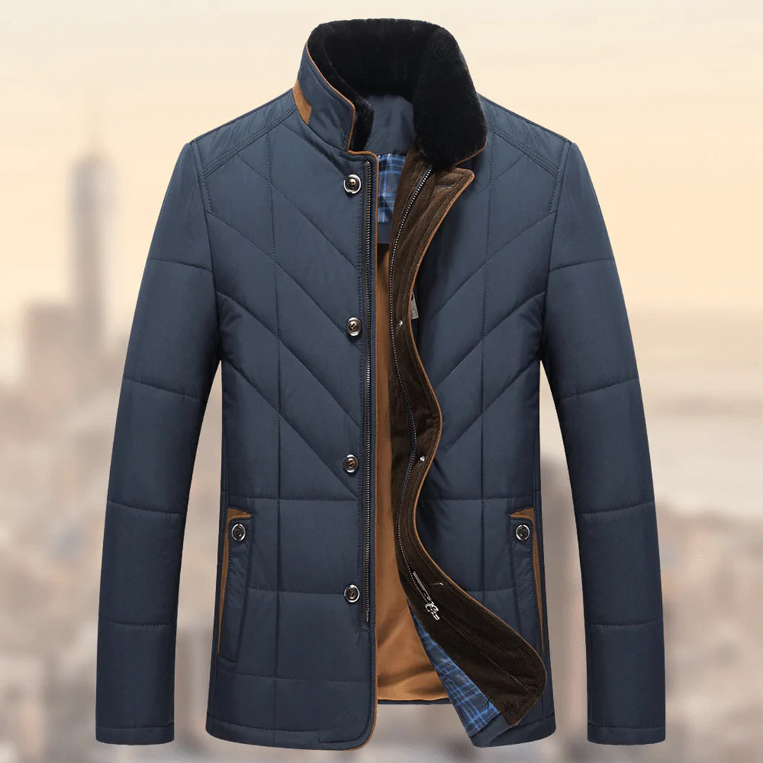 Herren Winterjacke Mit Fleecekragen & Stepp | Warm