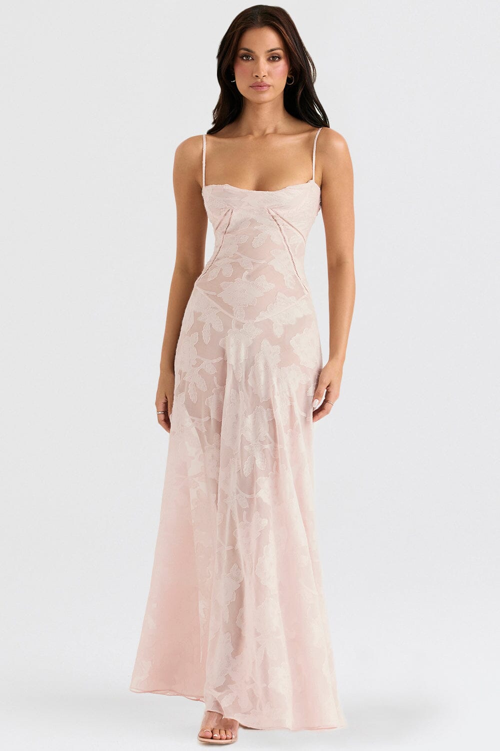 Isabella | Damen Elegantes Fließendes Maxi-Kleid | Festlich