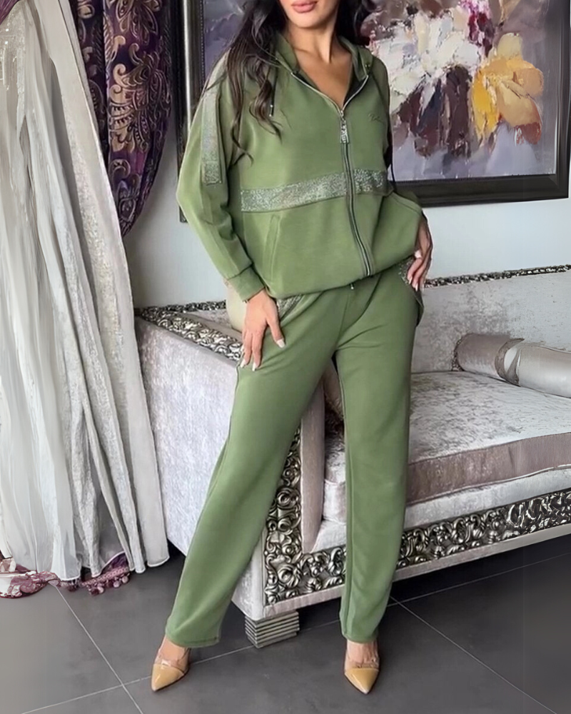 Loungewear Set Damen Mit Hosen & Hoodie | Lässig