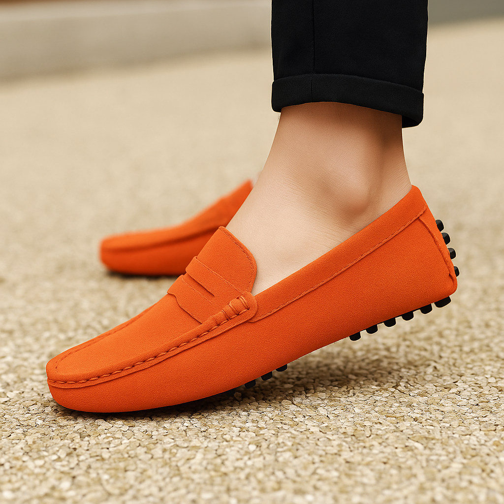 Luca - Mokassin aus Wildleder mit Penny-Loafer-Design