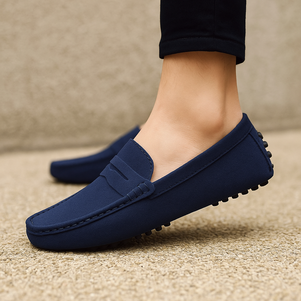 Luca - Mokassin aus Wildleder mit Penny-Loafer-Design
