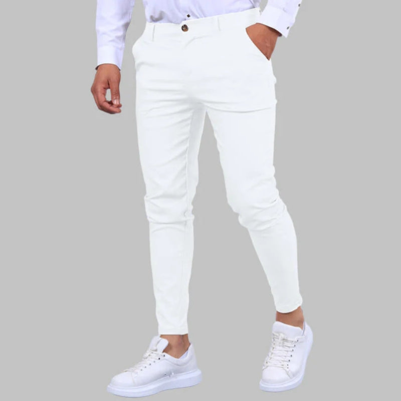 Marco | Herren Klassisch Baumwoll Hose | Schmal-Geschnitten