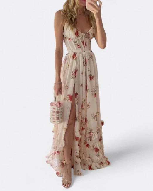 Marianne | Damen Elegantes Ärmelloses Maxi-Kleid | Vielseitig