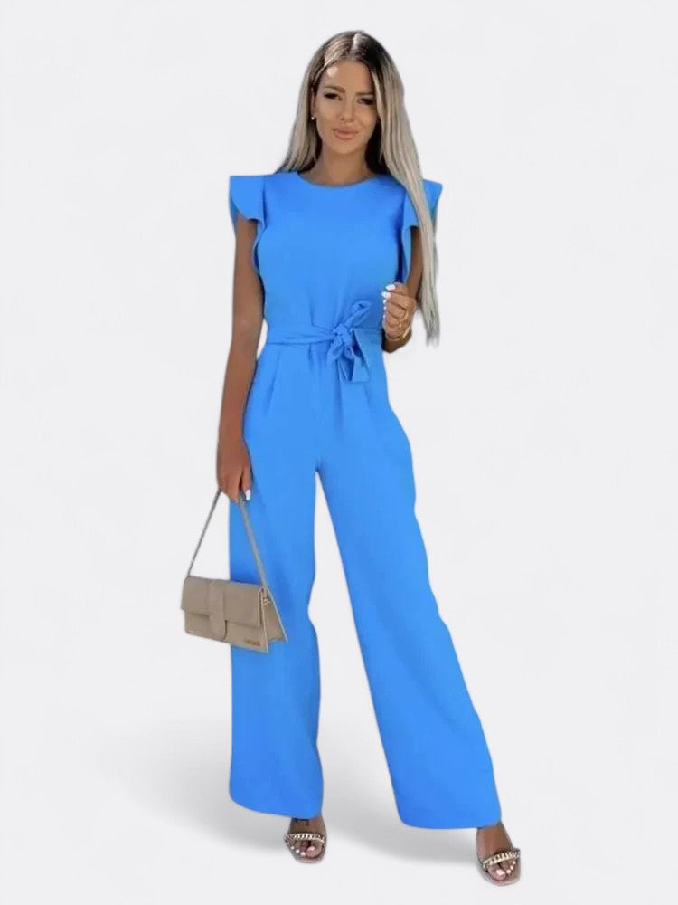 Marie | Damen Eleganter Kurzarm Jumpsuit | Sommer