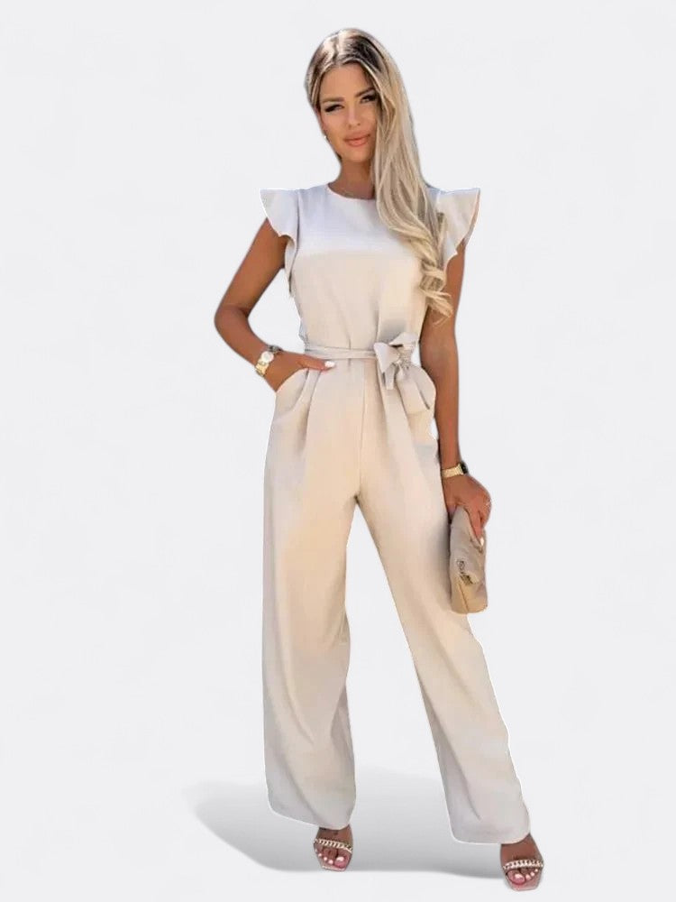 Marie | Damen Eleganter Kurzarm Jumpsuit | Sommer