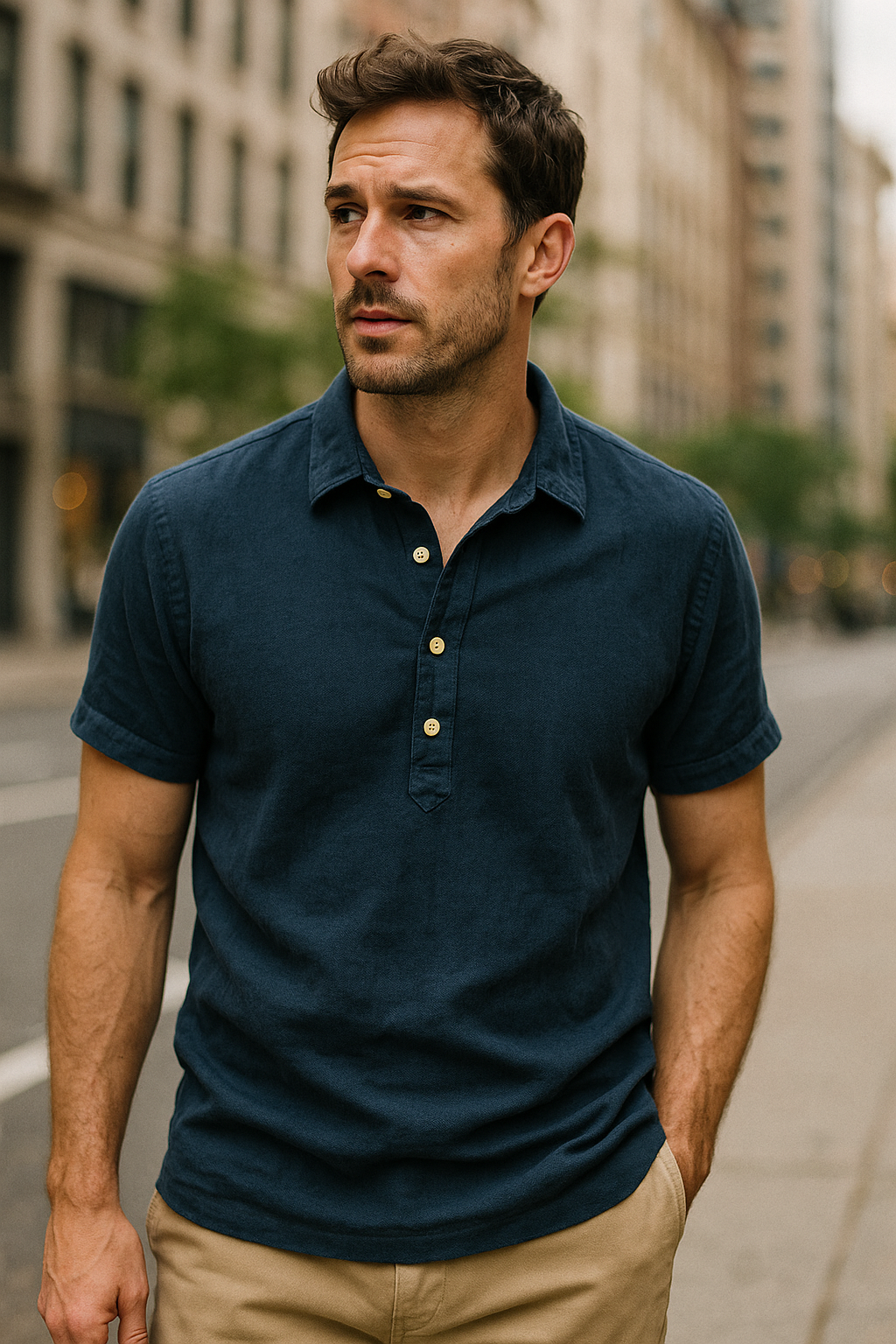Matteo – Herren Poloshirt mit Kurzarm und strukturierter Oberfläche