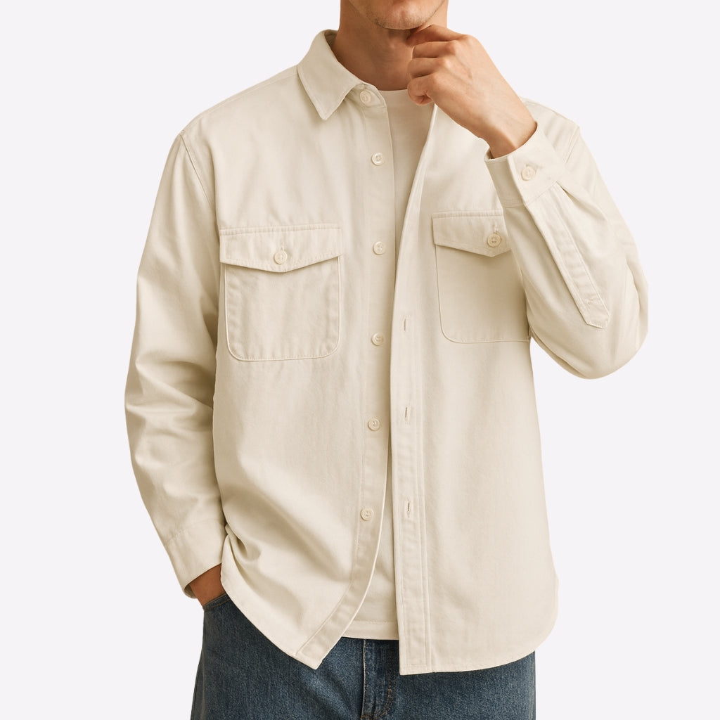 Maximilian - Herren Overshirt mit Brusttaschen und Langarm