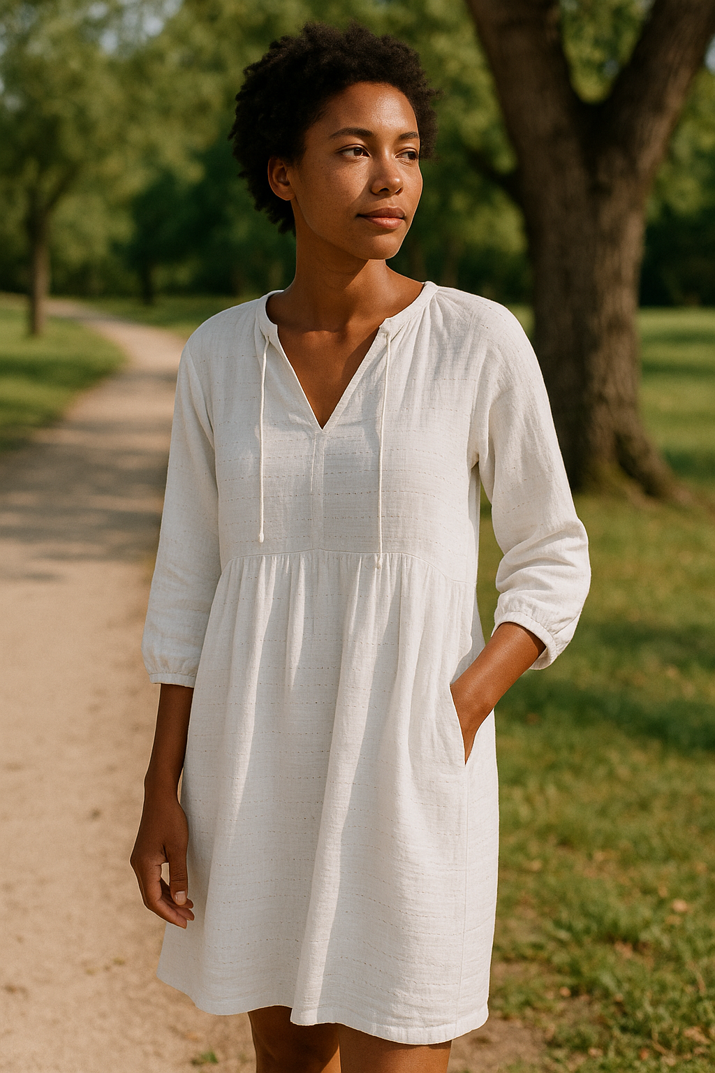 Mila | Damen Leicht Atmungsaktiv Strandkleid | Sommer