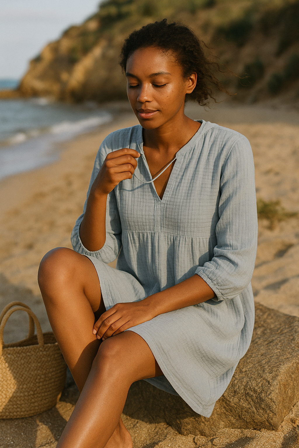 Mila | Damen Leicht Atmungsaktiv Strandkleid | Sommer