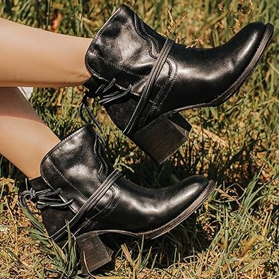 Oktoberfest Damen Dirndl Schuhe Stiefeletten | Blockabsatz
