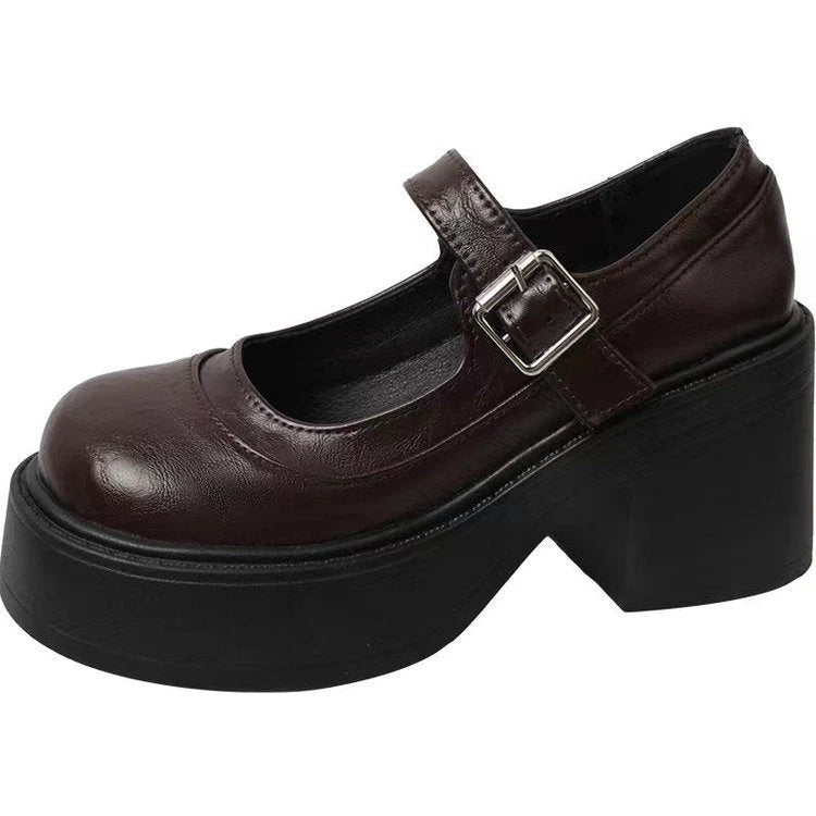 Oktoberfest-Dirndlschuhe Für Damen Mit Schnallenriemen | Plateau