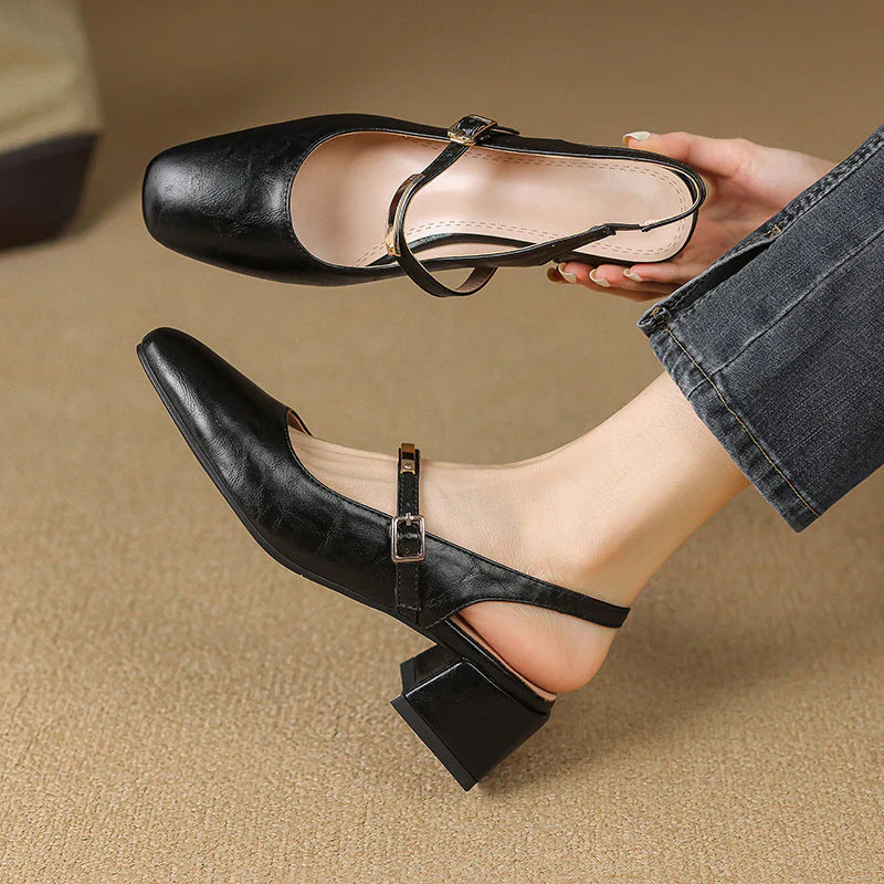 Oktoberfest-Slingbacks Dirndl Schuhe | Riemchen